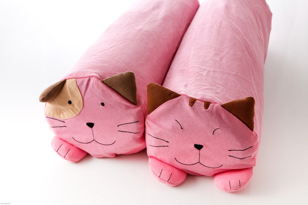 Cara Cat Baby Bolster Cover (set of 2- Inserts not included) - Hikosen Cara USA